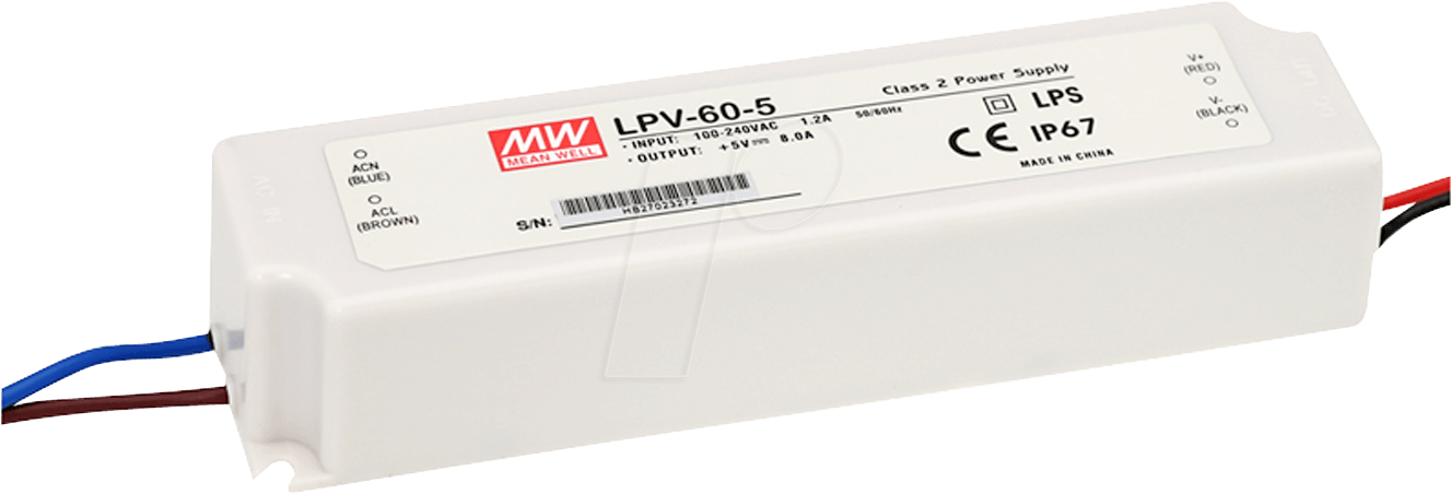 4021087006835 - MW LPV-60-48 - LED-Trafo 60 W 48 V DC 1250 mA