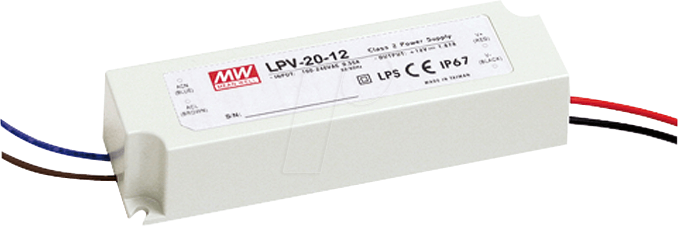 4021087006958 - MW LPV-20-15 - LED-Trafo 20 W 15 V DC 1330 mA