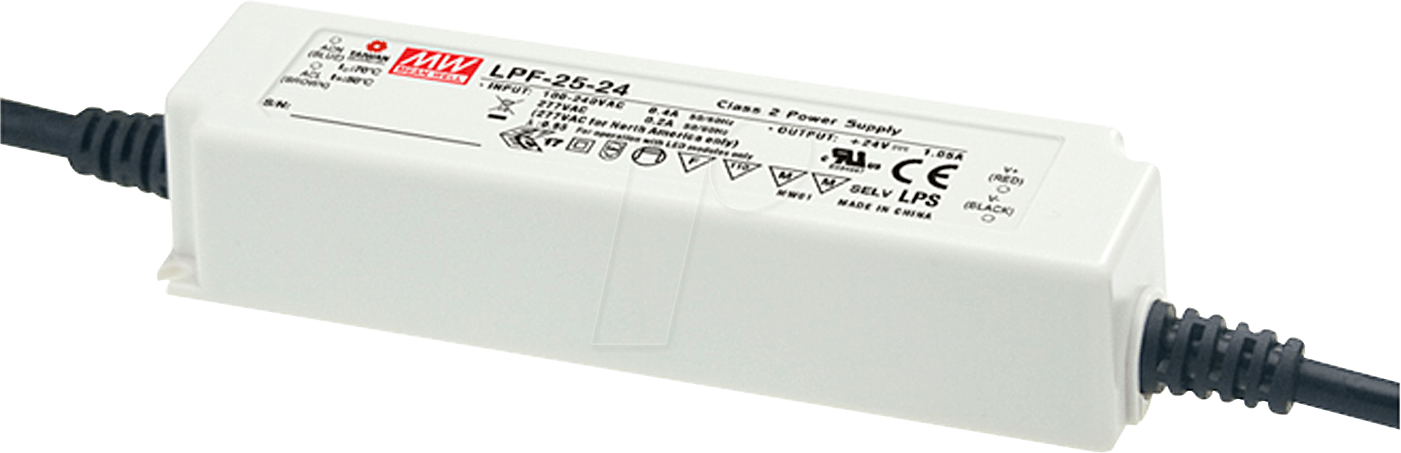 4021087007771 - LPF-25-30 LED-Treiber LED-Trafo Konstantspannung Konstantstrom 252 W 084 A 165 - 30 V DC nicht dimmbar PFC-Schaltkreis Überlastschutz 1 St