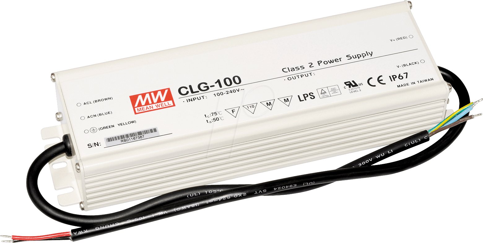 4021087011860 - MW CLG-100-12 - LED-Trafo 100 W 12 V DC 5000 mA