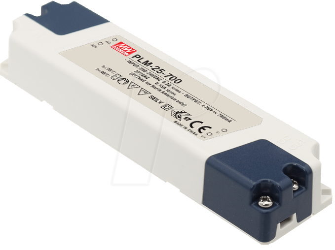4021087015813 - MW PLM-25-1050 - LED-Trafo 25 W 14-24 V DC 1050 mA