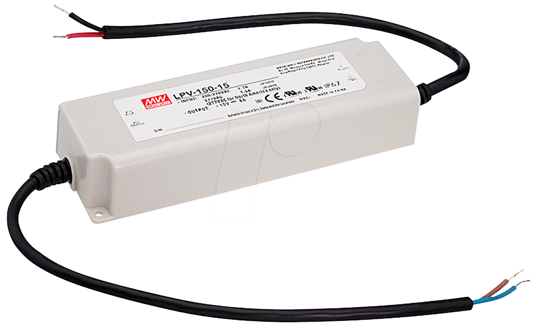 4021087026109 - LPV-150-15 LED-Trafo Konstantspannung 120 W 0 - 8 A 15 V DC nicht dimmbar Überlastschutz 1 St