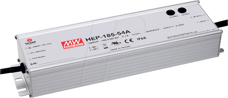 4021087032391 - HEP-185-12A AC DC-Einbaunetzteil 13000 mA 185 W 12 V DC offene Kabelenden 1 St