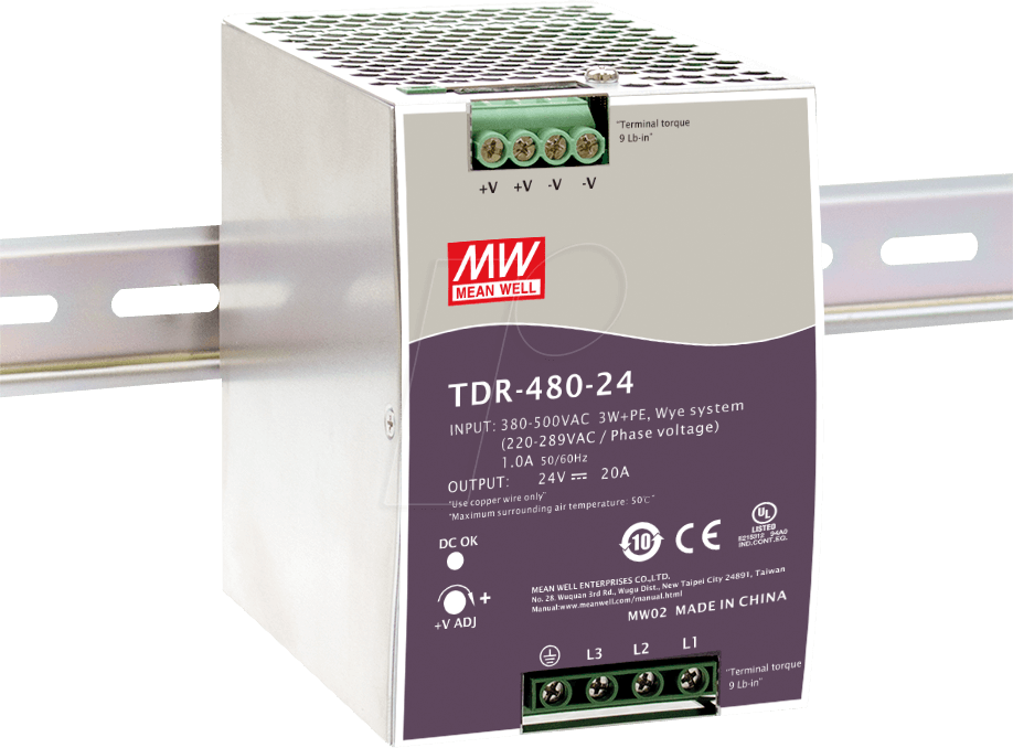 4021087035910 - TDR-480-48 Hutschienen-Netzteil (DIN-Rail) 10 A 480 W Anzahl Ausgänge1 x Inhalt 1 St