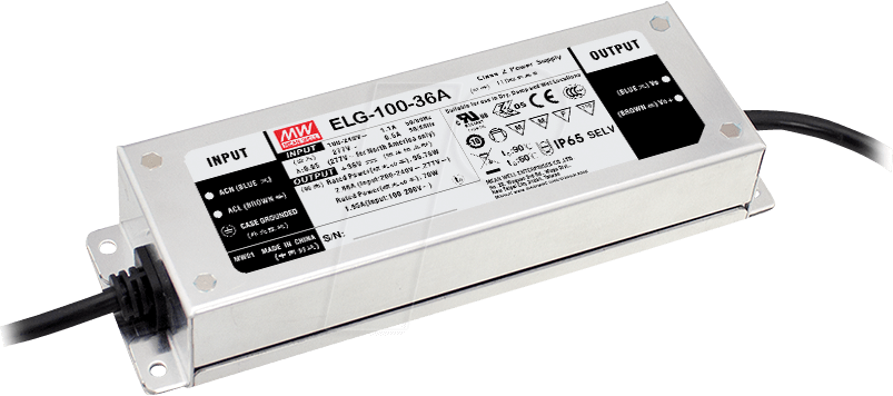4021087038591 - ELG-100-42A-3Y LED-Trafo LED-Treiber Konstantspannung Konstantstrom 9576 W 114 - 228 A 378 - 462 V DC einstellbar Montage auf entflammbaren
