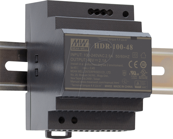 4021087040334 - HDR-100-15 Hutschienen-Netzteil (DIN-Rail) 15 v dc 613 a 92 w Anzahl Ausgänge1 x Inhal - Mean Well