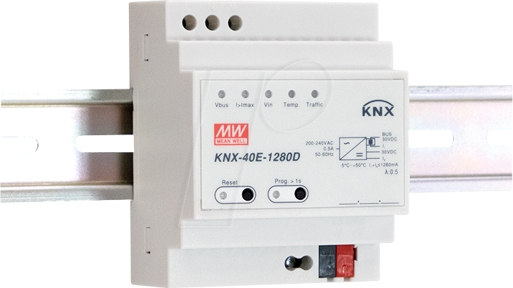 4021087052412 - MW KNX-40E-1280D - KNX Schaltnetzteil 384 W 1280 mA Diagnose