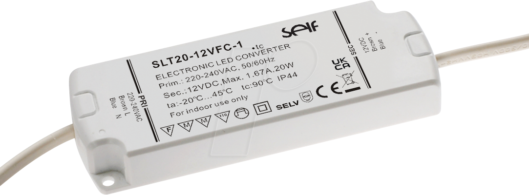 4021087092968 - SLT20-12VFC-1 - LED-Trafo 20 W 12 V 167 A