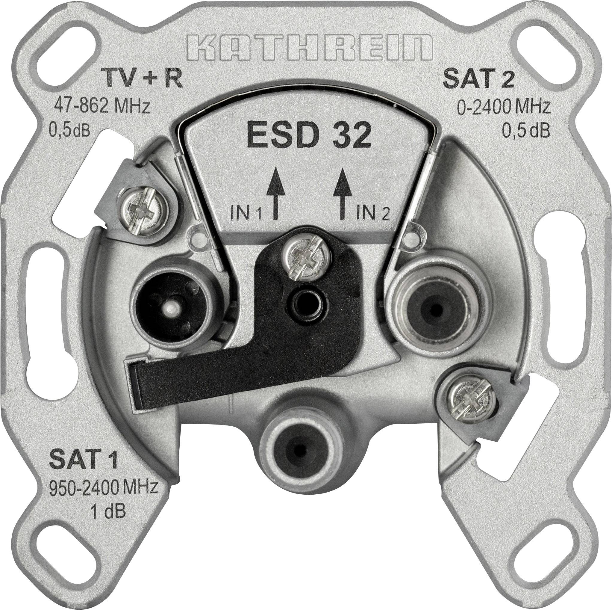 4021121142062 - KATH Antennendose Stich 3fach ESD 32 47-862+950-2400 0-2400MHz AD1dB