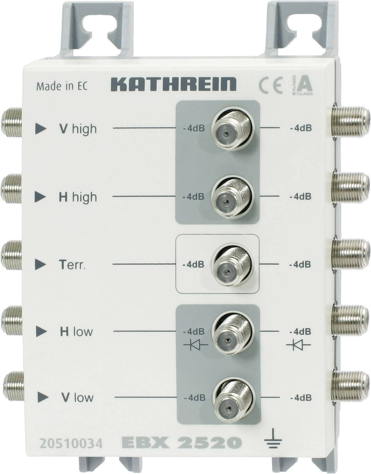 4021121472985 - EBX 2520 SAT-Verteiler 2-fach 5 - 862 MHz 950 -2150 MHz