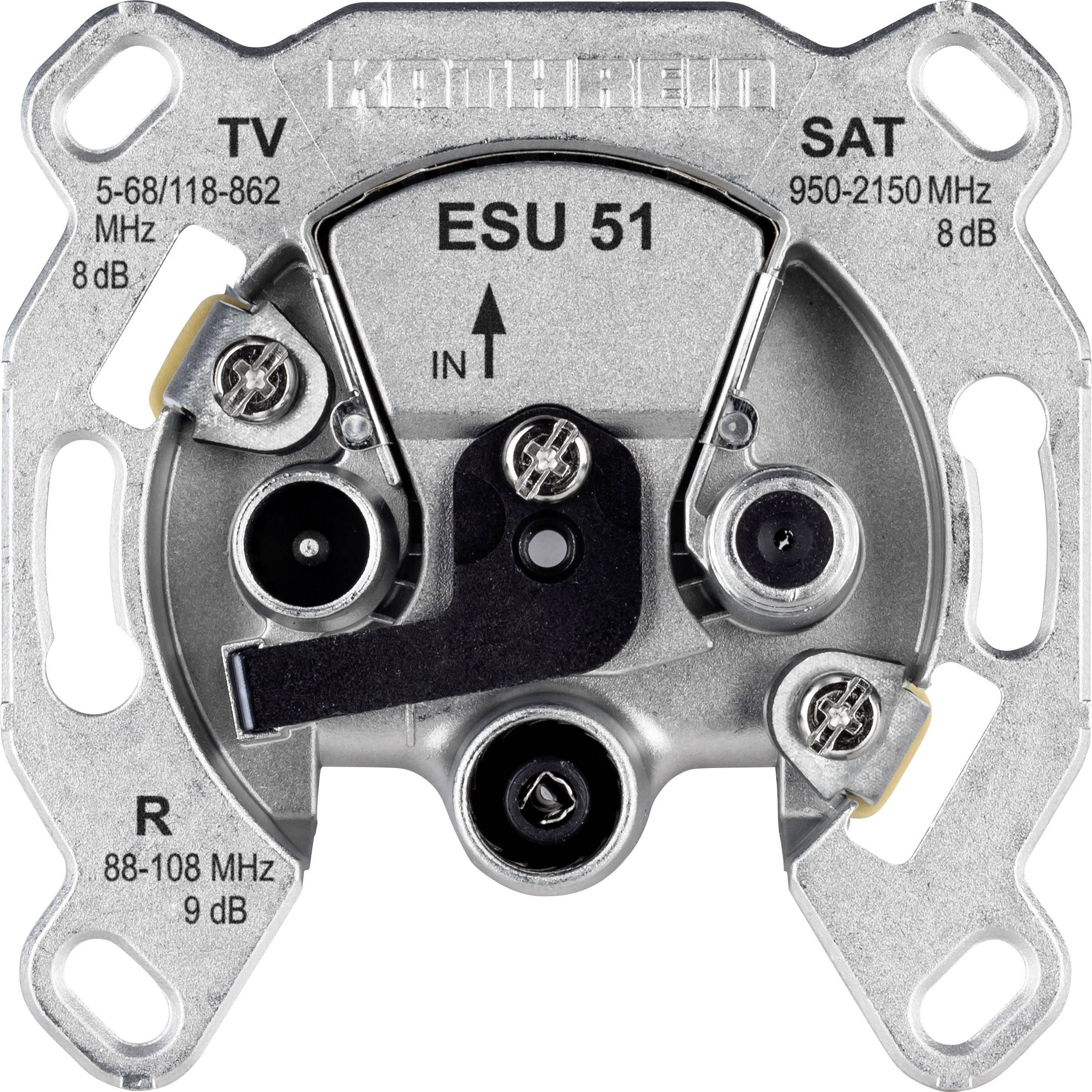 4021121537820 - KATH Einkabeldose Enddose ESU 51 terminiert 8dB programmierbar