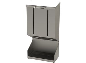 4021177298911 - Spenderbox für Einweghandschuhe aus Edelstahl 2 Entnahmeöffnungen kaiserkraft