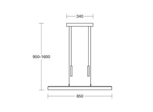 4021273026142 - LED-Hängelampe Leonora 85 cm Holz dimmbar