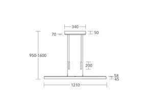 4021273026173 - LED-Hängelampe Leonora 121 cm Holz dimmbar