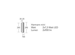 4021273041459 - LED-Wandleuchte Hermann mini eiche geölt dimmbar