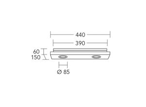 4021273042111 - Deckenleuchte Lennon 44 cm 2-flammig Holz GU10