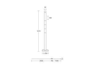 4021273045556 - LED-Stehleuchte Lana del bronco Holz dimmbar