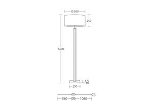 4021273045754 - Stehleuchte Karl K rund Holz weiß 160 cm E27