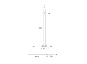 4021273046287 - LED-Stehleuchte Leonora Holz Leselicht dimmbar