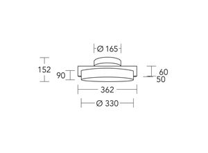 4021273046652 - LED-Deckenleuchte Talon Glas dimmbar