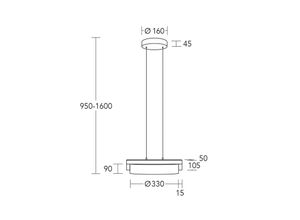 4021273046812 - LED-Pendelleuchte Talon Glas dimmbar