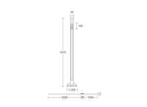 4021273047253 - LED-Stehleuchte Karl G Holz Granit Leselicht