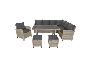 4021472533229 - bellavista - Home&Garden® Loungeset Rattan Gartenecklounge Set Prato grau