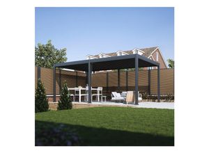 4021472534110 - bellavista - Home & Garden® Pergola Lamellen-Pavillon Oasis 360 x 400 cm Aluminium weiß