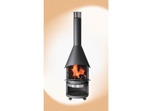 4021472536374 - asado® Gartenkamin Fuego EL 70cm Ø Edelstahl schwarz lackiert