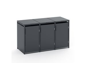 4021472541521 - Plats® Outdoor Solution - 3er Mülltonnenbox