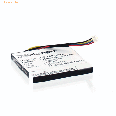 4021499166530 - Akku für Texas instruments 1815 F071D Li-Ion 37 Volt 1300 mAh Sc