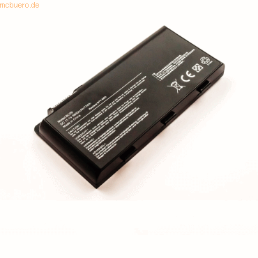 4021499542853 - Akku für Medion Erazer X7821 Li-Ion 111 Volt 6600 mAh Schwarz