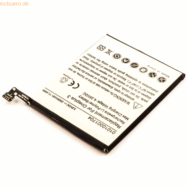 4021499601178 - Akku für Oneplus A3000 Li-Pol 38 Volt 3000 mAh schwarz