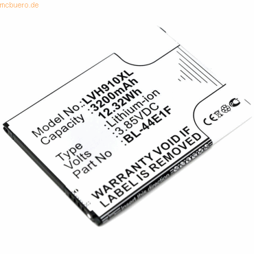 4021499664081 - Akku für LG Electronics US996 Li-Ion 385 Volt 3200 mAh Schwarz 4021499664081 - Akku für LG Electronics US996 Li-Ion 385 Volt 3200 mAh Schwarz
