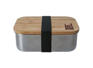 4021504280015 - BasicNature Lunchbox Bamboo Edelstahl 08 L