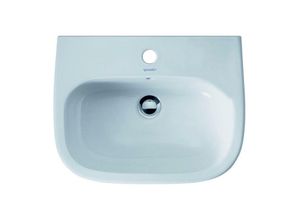 4021534344060 - Waschtisch d-code mit Überlauf Hahnlochbank 1 Hahnloch 550 x 430 mm weiß 2310550000 - Duravit