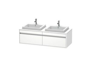 4021534725678 - Duravit Ketho Waschtischunterschrank wandhängend 6797 2 Auszüge 1400mm für 2 Einbauwaschtische beidseitig Farbe (Front Korpus) Weiß Matt Dekor