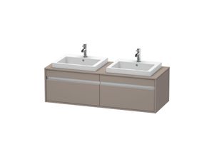 4021534725685 - Duravit - Ketho Waschtischunterschrank wandhängend 6797 2 Auszüge 1400mm für 2 Einbauwaschtische beidseitig Farbe (Front Korpus) Basalt Matt