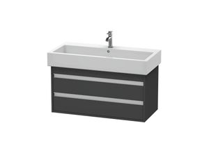 4021534734595 - Ketho Waschtischunterschrank wandhängend 6638 2 Schubkästen 950mm für Vero Farbe (Front Korpus) Graphit Matt Dekor - KT663804949 - Duravit