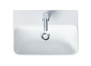 4021534966576 - Me by Starck Waschtisch mit Überlauf mit Hahnlochbank 1 Hahnloch 600 mm Farbe Weiß - 2335600000 - Duravit