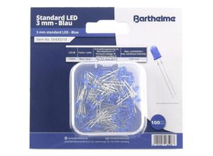 4021553085968 - LED-Sortiment Blau Rund 3 mm 1500 mcd 30 ° 20 mA 3 v - Barthelme