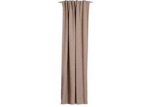 4021626043758 - Vorhang GÖZZE Gigolo - Schlaufenschal mit Multifunktionsband Gr 1 grau (taupe) B140cm H245cm Polyester Gardinen HxB 245x140 Blackout Vorhang