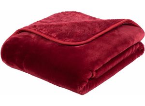 4021626157653 - Wohndecke GÖZZE Premium Cashmere Feeling Wohndecken Gr B L 220 cm x 240 cm rot Kunstfaserdecken mit premium Cashmere Feeling Kuscheldecke