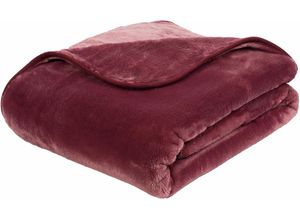 4021626157721 - Wohndecke GÖZZE Premium Cashmere Feeling Wohndecken Gr B L 180 cm x 220 cm lila (beere) mit premium Cashmere Feeling Kuscheldecke