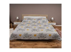 4021665941640 - Bestlivings - Tages-Decke xxl (220x240 cm) mit wattierter Zwischenlage in verschiedenen gesteppten Patchwork Designs Überwurf Steppbett (Design