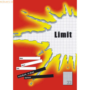 4021666010246 - Schulheft A4 kariert weiß 22 LIMIT TCF 4021666010246 100