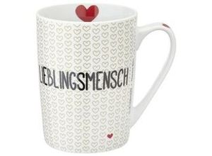 4021766233132 - Kaffeebecher Lieblingsmensch in Schwarz Weiss Porzellan