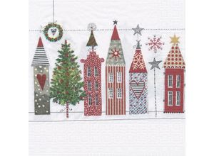 4021766272377 - Papierservietten Weihnachtshäuser 33 x 33 cm 20 Stück