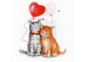 4021766295628 - Papierservietten Verliebte Katzen 33 x 33 cm 20 Stück