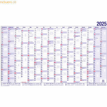 4021819000803 - Plakatkalender 18000V 16 Monate   1 Seite 594x42cm (A2 quer) 